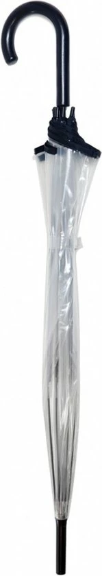 Smati Transparant Basic Paraplu - Transparant - Opent Automatisch - Zwart - Ø85cm 6 Smati Transparant Basic Paraplu - Transparant - Opent Automatisch - Zwart - Ø85cm - Image 4