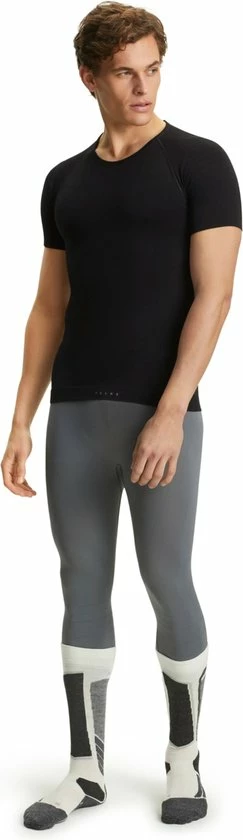 FALKE Warm Tight Fit Slim Fit Basislaag Top Met Korte Mouwen Sneldrogende Thermo Ademend Thermo-Ondergoed Zwart Heren Underwear - T-shirt - Maat L 11 FALKE Warm Tight Fit Slim Fit Basislaag Top Met Korte Mouwen Sneldrogende Thermo Ademend Thermo-Ondergoed Zwart Heren Underwear - T-shirt - Maat L - Image 9