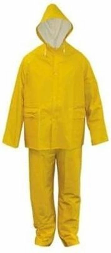 Merkloos Regenpak PVC-rayon Geel XL 3 Merkloos Regenpak PVC-rayon Geel XL