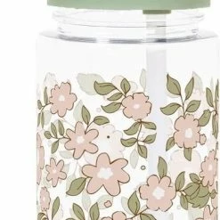 A Little Lovely Company Back To School Set - Drinkfles / 4 Snackdozen / Lunchbox - Bloesems Saliegroen -Alwero winkel 393x840