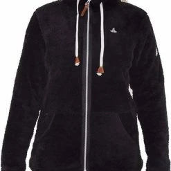 BJØRNSON Elin Coral Fleece Vest 4 Seizoenen Dames - Rits - Maat 48 - Zwart