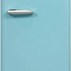 Exquisit RKS100-V-H-160FDB - Koelkast - Retro - LED Verlichting - 94 Liter - 38dB - Blauw