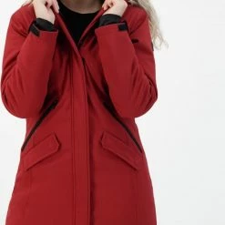Kjelvik Dames Softshell Parka - Winterparka Softshell - Chanela - Rood - Maat 42 -Alwero winkel 461x840 1