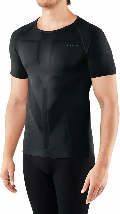FALKE Warm Tight Fit Slim Fit Basislaag Top Met Korte Mouwen Sneldrogende Thermo Ademend Thermo-Ondergoed Zwart Heren Underwear - T-shirt - Maat L 9 FALKE Warm Tight Fit Slim Fit Basislaag Top Met Korte Mouwen Sneldrogende Thermo Ademend Thermo-Ondergoed Zwart Heren Underwear - T-shirt - Maat L - Image 7