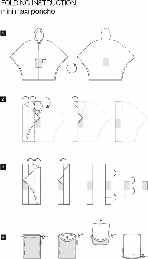 Reisenthel Mini Maxi Poncho Regenponcho - Opvouwbaar - Signature Navy Blauw 7 Reisenthel Mini Maxi Poncho Regenponcho - Opvouwbaar - Signature Navy Blauw - Image 5