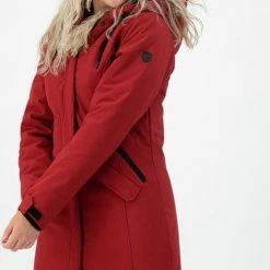 Kjelvik Dames Softshell Parka - Winterparka Softshell - Chanela - Rood - Maat 42 -Alwero winkel 498x840 5
