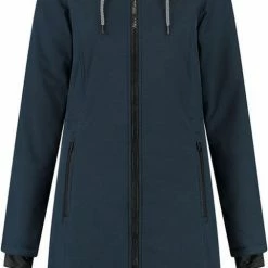 Kjelvik Dames Winterjas - Softshell Parka Dames - Tina - Blauw - Maat 42