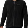 Columbia Fast Trek II Jacket - Fleece Vest Heren Volwassenen - Sluiting En Zakken Met Rits - Outdoorvest - Zwart - Maat L