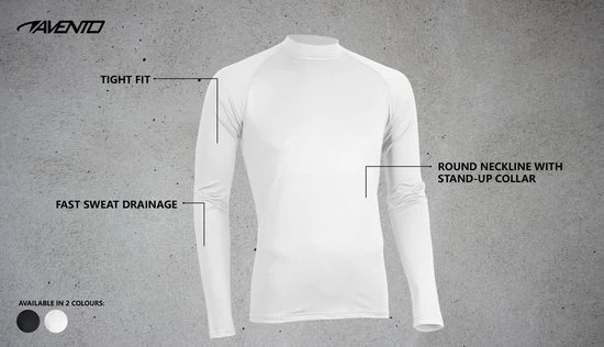Avento Shirt Base Layer Lange Mouw - Mannen - Zwart - Maat XL 5 Avento Shirt Base Layer Lange Mouw - Mannen - Zwart - Maat XL - Image 3
