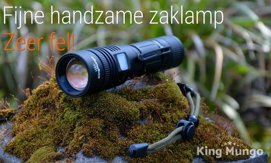 King Mungo Zaklamp LED Oplaadbaar USB 5000 MAh Militaire Zaklamp 1200 Echte Lumen KM-55 4 King Mungo Zaklamp LED Oplaadbaar USB 5000 MAh Militaire Zaklamp 1200 Echte Lumen KM-55 - Image 2