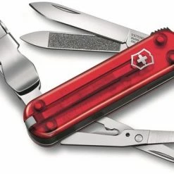 Victorinox NailClip 580 Zakmes 8 Functies Transparant Rood