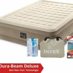 Intex Luchtbed - Ultra Plush - Formaat: Queen - B152 X L203 X H46 Cm - Ingebouwde Pomp - Met Reparatieset -Alwero winkel 550x365