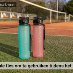 Drinkfles - 1 Liter - Sport Bidon Drinkbus 1000ml - Lichtroze - King Mungo KMDF044 -Alwero winkel 550x366 46
