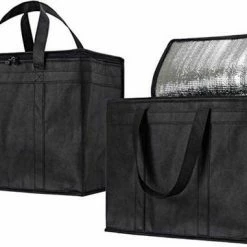 Buxibo - Ruime Koeltas 31 Liter - Compacte Coolerbag Met Rits & Hengsels - Zwart -Alwero winkel 550x381 1