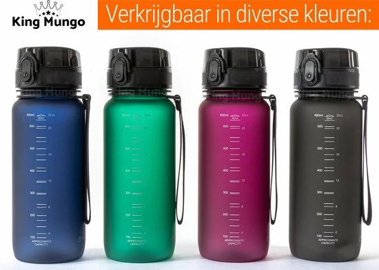Drinkfles 650ml - Sport Bidon Drinkbus Luxe Hoge Kwaliteit - Groen - King Mungo 9 Drinkfles 650ml - Sport Bidon Drinkbus Luxe Hoge Kwaliteit - Groen - King Mungo - Image 7