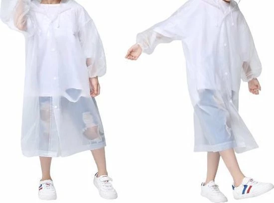 Merkloos Kinder Regenjas Met Capuchon Wit (6-9 Jaar) - Licht Gewicht - Opvouwbaar - Pocket Size - Reizen - Meisjes - Jongens Regenjas 3 Merkloos Kinder Regenjas Met Capuchon Wit (6-9 Jaar) - Licht Gewicht - Opvouwbaar - Pocket Size - Reizen - Meisjes - Jongens Regenjas