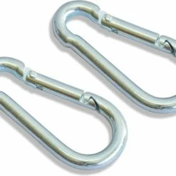 AMIG Karabijnhaak 5 X 50mm – Gegalvaniseerd Staal – 2 Stuks – Carabiner – Musketonhaak