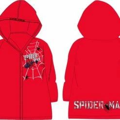 Merkloos Regenjas Kind Rood Spiderman Maat 116/122