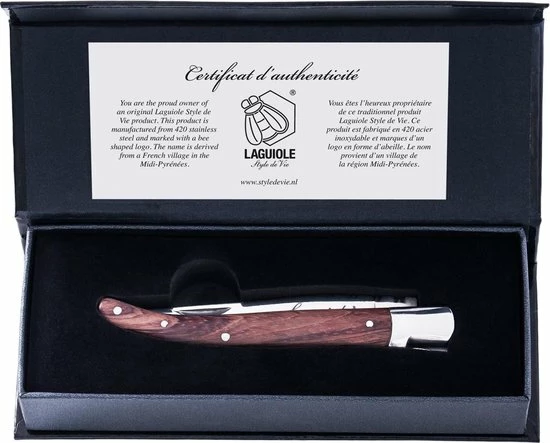 Laguiole Style De Vie Zakmes - In Giftbox - Rozenhout 18 Laguiole Style De Vie Zakmes - In Giftbox - Rozenhout - Image 16