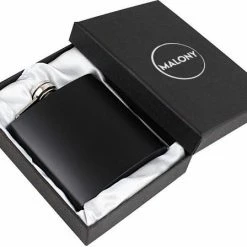 Malony® Luxe Heupfles - Veldfles - Flacon - Drinkfles - 180ML - RVS - Giftbox - Veiligheidssluiting - Zwart -Alwero winkel 550x448 12
