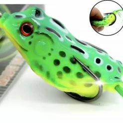 Merkloos Lure Frog - Roofvissen Kunstaas Kikker - 13g - Groen - Softbait - Floater / Topwater -Alwero winkel 550x456