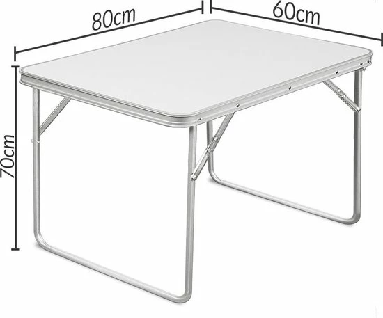 Merkloos Aluminium Inklapbare Tuintafel - Campingtafel - 80x60x68 Cm 5 Merkloos Aluminium Inklapbare Tuintafel - Campingtafel - 80x60x68 Cm - Image 3