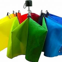 Merkloos 10 Kleurige - Opvouwbare Rainbow Paraplu - Compact - Met Opberghoes - Winddicht - Draagbaar - Regenboog Paraplu - Voor Regen En Zon - 110 Cm Diameter -Alwero winkel 550x459 1