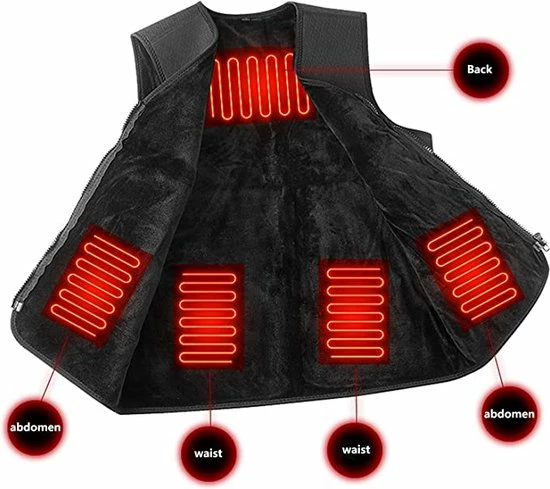 Merkloos Multifunctionele - Verwarmende Bodywarmer - Met 10000mAh Powerbank - Blijft Ongeveer 8 Uur Warm - Instelbare Verwarmde Vest - Oplaadbare Jack - Geschikt Voor Wintersport / Buitenactiviteiten / Dagelijks Leven - Unisex - Zwart 4 Merkloos Multifunctionele - Verwarmende Bodywarmer - Met 10000mAh Powerbank - Blijft Ongeveer 8 Uur Warm - Instelbare Verwarmde Vest - Oplaadbare Jack - Geschikt Voor Wintersport / Buitenactiviteiten / Dagelijks Leven - Unisex - Zwart - Image 2