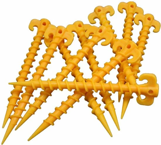 Eurocatch Outdoor Schroefharingen - Kunststof Set - 10 Stuks - Geel 3 Eurocatch Outdoor Schroefharingen - Kunststof Set - 10 Stuks - Geel