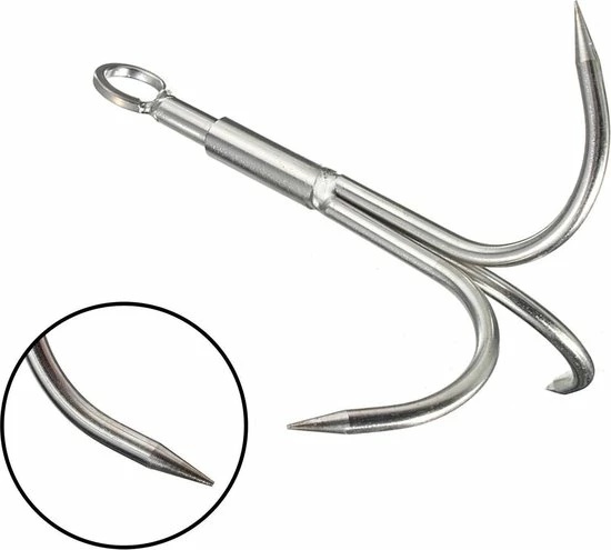 Magnetar 【VISMAGNEET HAAK】RVS Dreghaak Extra Groot – Magneetvissen Accessoires 3 Magnetar 【VISMAGNEET HAAK】RVS Dreghaak Extra Groot – Magneetvissen Accessoires