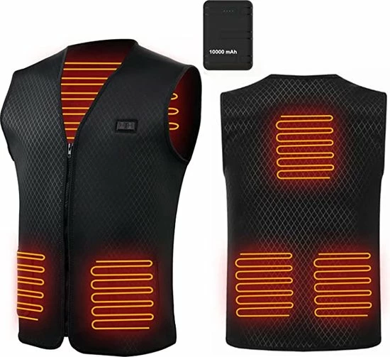 Merkloos Multifunctionele - Verwarmende Bodywarmer - Met 10000mAh Powerbank - Blijft Ongeveer 8 Uur Warm - Instelbare Verwarmde Vest - Oplaadbare Jack - Geschikt Voor Wintersport / Buitenactiviteiten / Dagelijks Leven - Unisex - Zwart 3 Merkloos Multifunctionele - Verwarmende Bodywarmer - Met 10000mAh Powerbank - Blijft Ongeveer 8 Uur Warm - Instelbare Verwarmde Vest - Oplaadbare Jack - Geschikt Voor Wintersport / Buitenactiviteiten / Dagelijks Leven - Unisex - Zwart