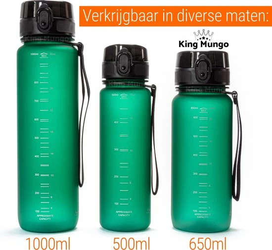 Drinkfles 650ml - Sport Bidon Drinkbus Luxe Hoge Kwaliteit - Groen - King Mungo 10 Drinkfles 650ml - Sport Bidon Drinkbus Luxe Hoge Kwaliteit - Groen - King Mungo - Image 8