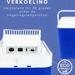 Niceey Thermo Elektrische Koelbox - 24 Liter - Koelbox Elektrisch 12v 230 Volt - Coolbox - Koelt & Verwarmt - Blauw -Alwero winkel 550x508 1