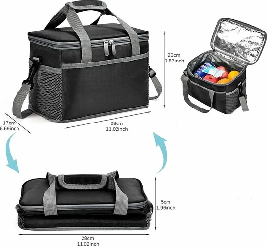 Buxibo Koeltas 9 Liter - Compacte Coolerbag - Inclusief Shouderband 3 Buxibo Koeltas 9 Liter - Compacte Coolerbag - Inclusief Shouderband