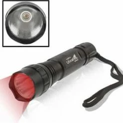 Merkloos UltraFire WF-501B Rood Licht LED-zaklamp, CREE LED, 1 Modus, 150LM, Met Riem (zwart)