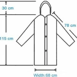 SUNMOOL Regenjas - Regenjas Met Capuchon - Regenpak - 68x145cm - Transparant 9 SUNMOOL Regenjas - Regenjas Met Capuchon - Regenpak - 68x145cm - Transparant -Alwero winkel 550x509 3