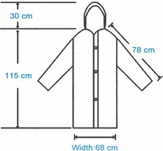 SUNMOOL Regenjas - Regenjas Met Capuchon - Regenpak - 68x145cm - Transparant 5 SUNMOOL Regenjas - Regenjas Met Capuchon - Regenpak - 68x145cm - Transparant - Image 3