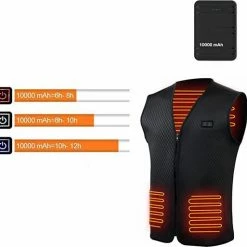 Merkloos Multifunctionele - Verwarmende Bodywarmer - Met 10000mAh Powerbank - Blijft Ongeveer 8 Uur Warm - Instelbare Verwarmde Vest - Oplaadbare Jack - Geschikt Voor Wintersport / Buitenactiviteiten / Dagelijks Leven - Unisex - Zwart 10 Merkloos Multifunctionele - Verwarmende Bodywarmer - Met 10000mAh Powerbank - Blijft Ongeveer 8 Uur Warm - Instelbare Verwarmde Vest - Oplaadbare Jack - Geschikt Voor Wintersport / Buitenactiviteiten / Dagelijks Leven - Unisex - Zwart -Alwero winkel 550x513 6