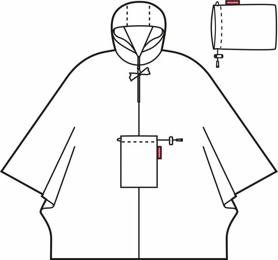 Reisenthel Mini Maxi Poncho Regenponcho - Opvouwbaar - Signature Navy Blauw 4 Reisenthel Mini Maxi Poncho Regenponcho - Opvouwbaar - Signature Navy Blauw - Image 2