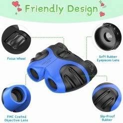 TRANSNECT Verrekijker Voor Kinderen - Full Multi-Coated (FMC) - Compact En Licht - Voor Vogels Kijken, Buitensporten, Theater - Blauw -Alwero winkel 550x516 2