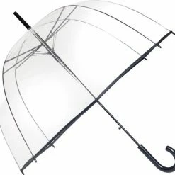 Smati Transparant Basic Paraplu - Transparant - Opent Automatisch - Zwart - Ø85cm