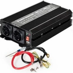 Tectake - Spanningsomvormer - Van 12V Naar 230V 1500 Watt Continue - 3000 Watt Kortstondig - 400977