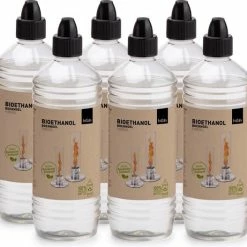 Höfats Spin Tafelvuur Bio-ethanol Brandstoffles - Kunststof - 1 L - Set Van 6 Stuks