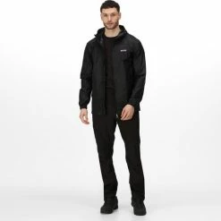 Regatta Pack-It II Regenjas - Maat M - Mannen - Zwart -Alwero winkel 550x532