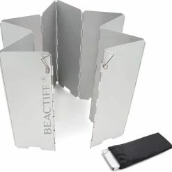 Beactiff 10-delig Kookwindscherm Voor Outdoor Gebruik Zoals Kamperen. Universeel XXL 10 Delig, 24cm Hoog Windscherm Panelen Gasbrander, Bescherming Wind Gastoestel