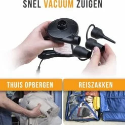 Strex Elektrische Luchtpomp - 250L/min - Elektrische Lucht Pomp - Opblaas Pomp - Elektrische Pomp Voor Zwembad - Lucht Bed Pomp -Alwero winkel 550x541 6