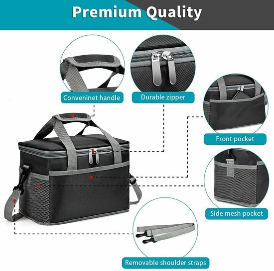 Buxibo Koeltas 9 Liter - Compacte Coolerbag - Inclusief Shouderband 4 Buxibo Koeltas 9 Liter - Compacte Coolerbag - Inclusief Shouderband - Image 2