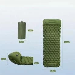 TK-wild Opblaasbare Slaapmatje - Opblaasmatras - Kampeermat - Ingebouwde Pomp - Hoofdkussen - 193x60x14cm / 28x11 - Groen - Camping - 1 Persoon 14 TK-wild Opblaasbare Slaapmatje - Opblaasmatras - Kampeermat - Ingebouwde Pomp - Hoofdkussen - 193x60x14cm / 28x11 - Groen - Camping - 1 Persoon -Alwero winkel 550x548 7
