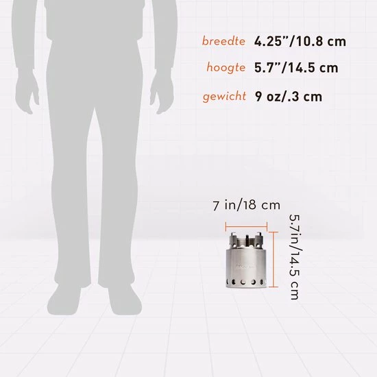 Solo Stove Lite Draagbare Kooktoestel. Geen Vloeibare Brandstof Nodig. Krachtige Efficiënte Houtverbranding En Weinig Rook. Voor 1-2 Personen, 304 Roestvrijstaal, Compact ⌀ 10,8 Cm, Hoogte 14,5 Cm, 255g. 7 Solo Stove Lite Draagbare Kooktoestel. Geen Vloeibare Brandstof Nodig. Krachtige Efficiënte Houtverbranding En Weinig Rook. Voor 1-2 Personen, 304 Roestvrijstaal, Compact ⌀ 10,8 Cm, Hoogte 14,5 Cm, 255g. - Image 5