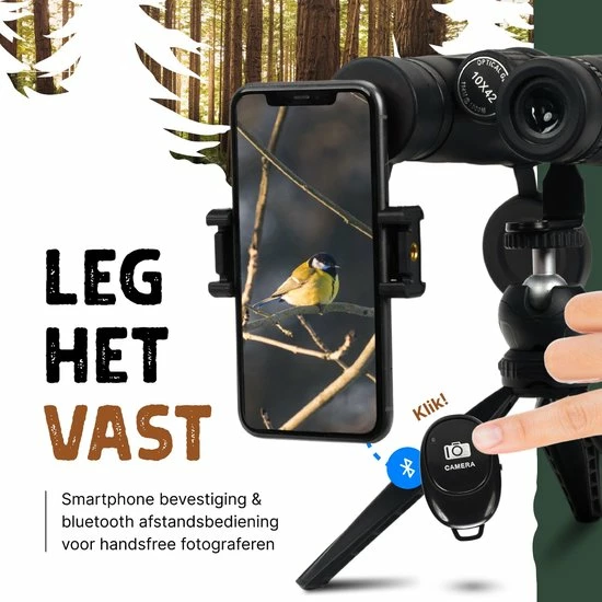 ELK - Verrekijker - 10x42 - Complete Set - Incl. Draagtas En Tripod - Multi-coated - Incl. Smartphone Houder 4 ELK - Verrekijker - 10x42 - Complete Set - Incl. Draagtas En Tripod - Multi-coated - Incl. Smartphone Houder - Image 2
